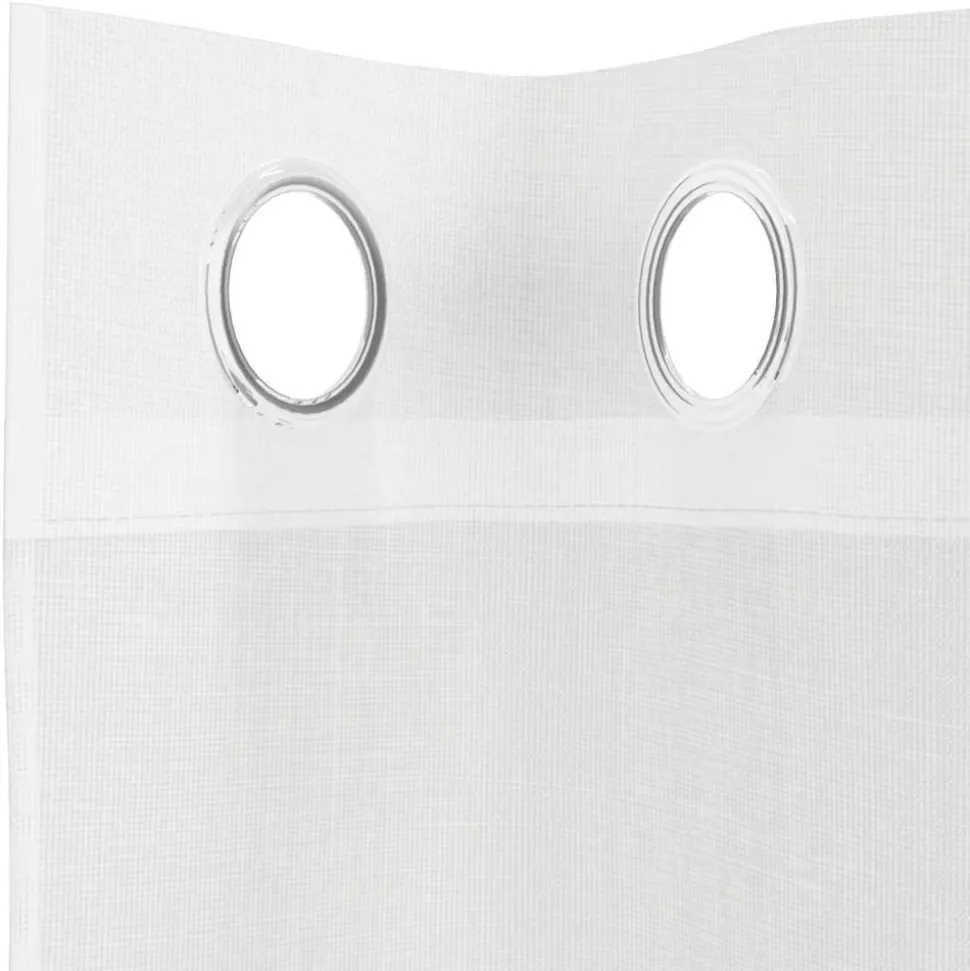 VIDAXL - Rideaux en voile avec œillets 2 pcs blanc