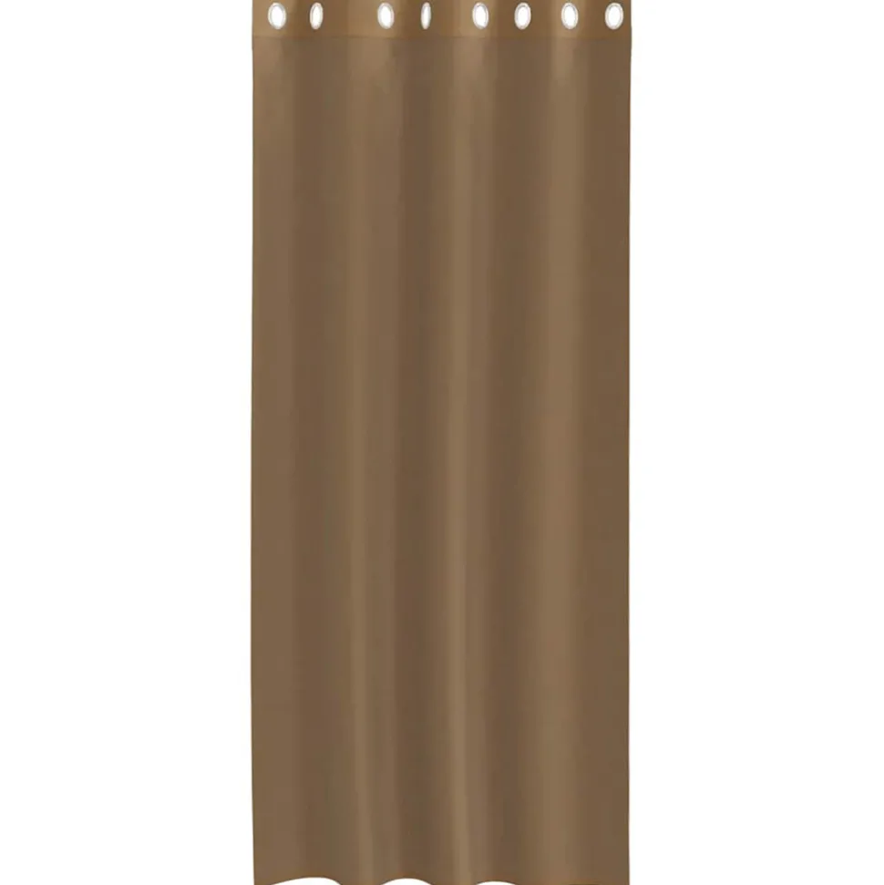 VIDAXL - Rideaux en voile avec œillets 2 pcs marron clair