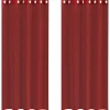 VIDAXL - Rideaux en voile avec œillets 2 pcs rouge bordeaux
