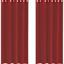 VIDAXL - Rideaux en voile avec œillets 2 pcs rouge bordeaux
