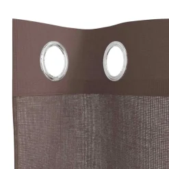 VIDAXL - Rideaux en voile avec œillets 2 pcs marron 140x140 cm