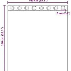 VIDAXL - Rideaux en voile avec œillets 2 pcs marron 140x140 cm