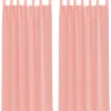 VIDAXL - Rideaux en voile avec passe-tringles 2 pcs rose