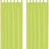 VIDAXL - Rideaux en voile avec passants 2 pcs vert pomme