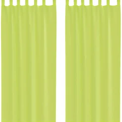 VIDAXL - Rideaux en voile avec passants 2 pcs vert pomme