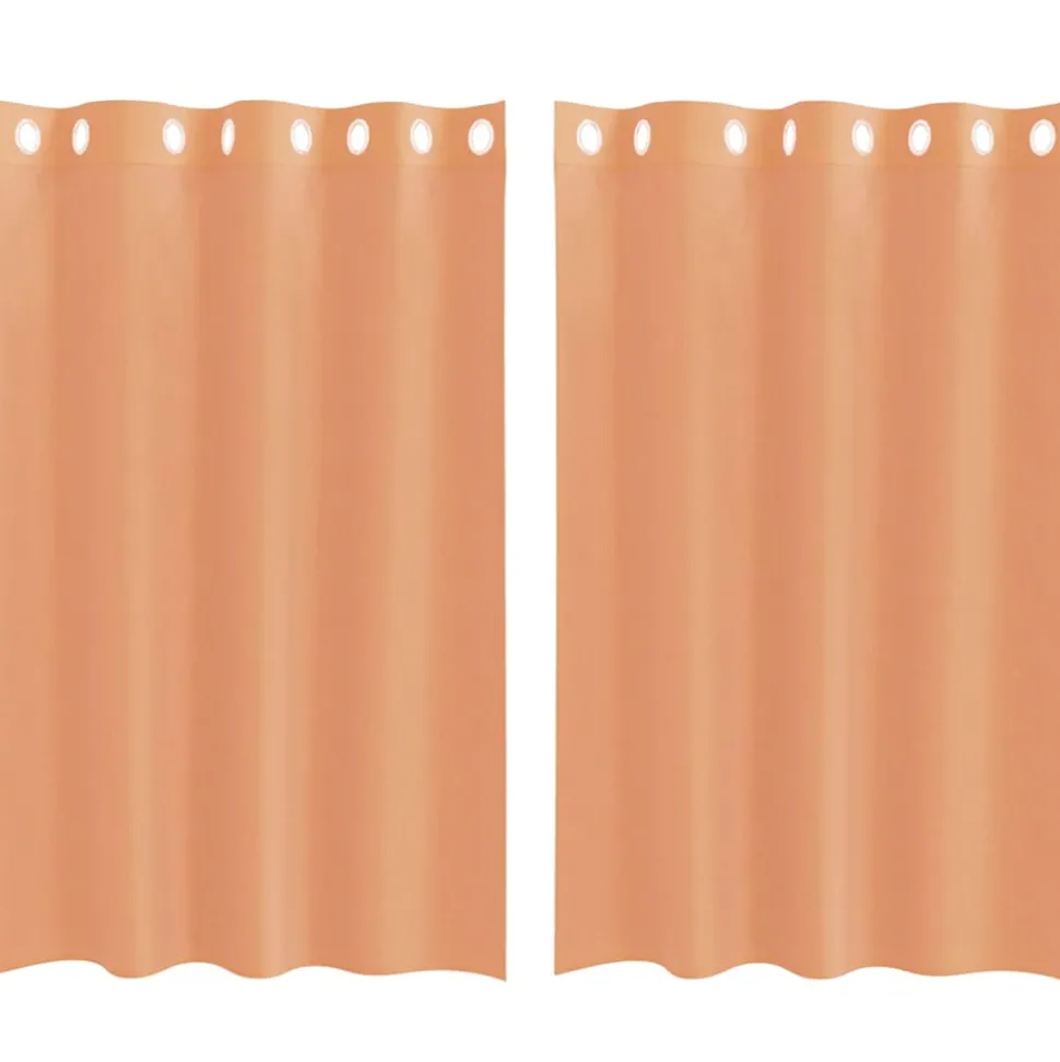 VIDAXL - Rideaux en voile avec œillets 2 pcs terre cuite