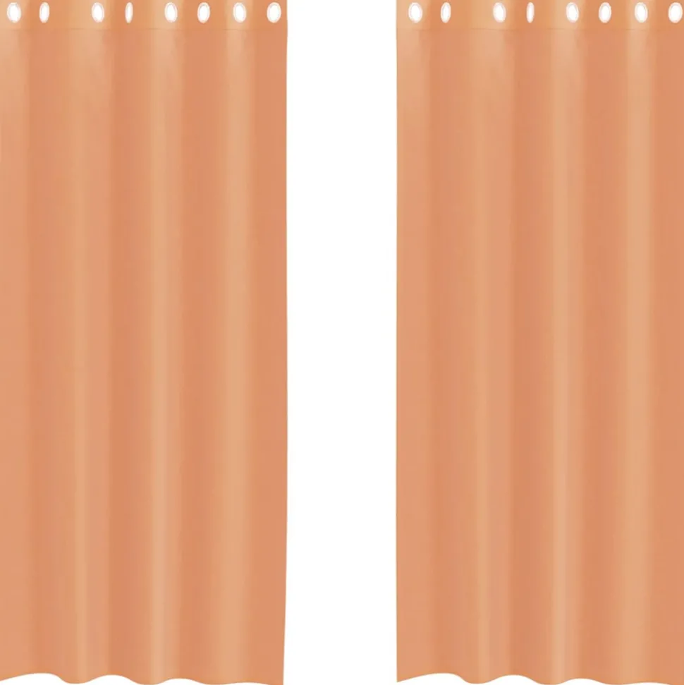 VIDAXL - Rideaux en voile avec œillets 2 pcs terre cuite