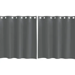 VIDAXL - Rideaux en voile avec œillets 2 pcs gris foncé 140x140 cm