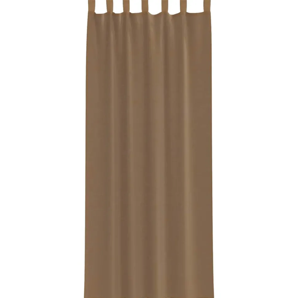 VIDAXL - Rideaux en voile avec boucles 2 pcs marron clair 140x260 cm