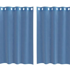 VIDAXL - Rideaux en voile avec œillets 2 pcs bleu royal