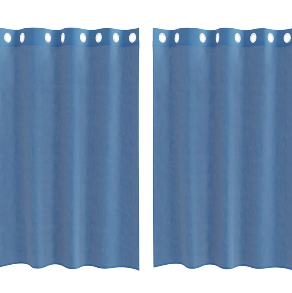 VIDAXL - Rideaux en voile avec œillets 2 pcs bleu royal