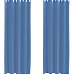 VIDAXL - Rideaux en voile avec œillets 2 pcs bleu royal