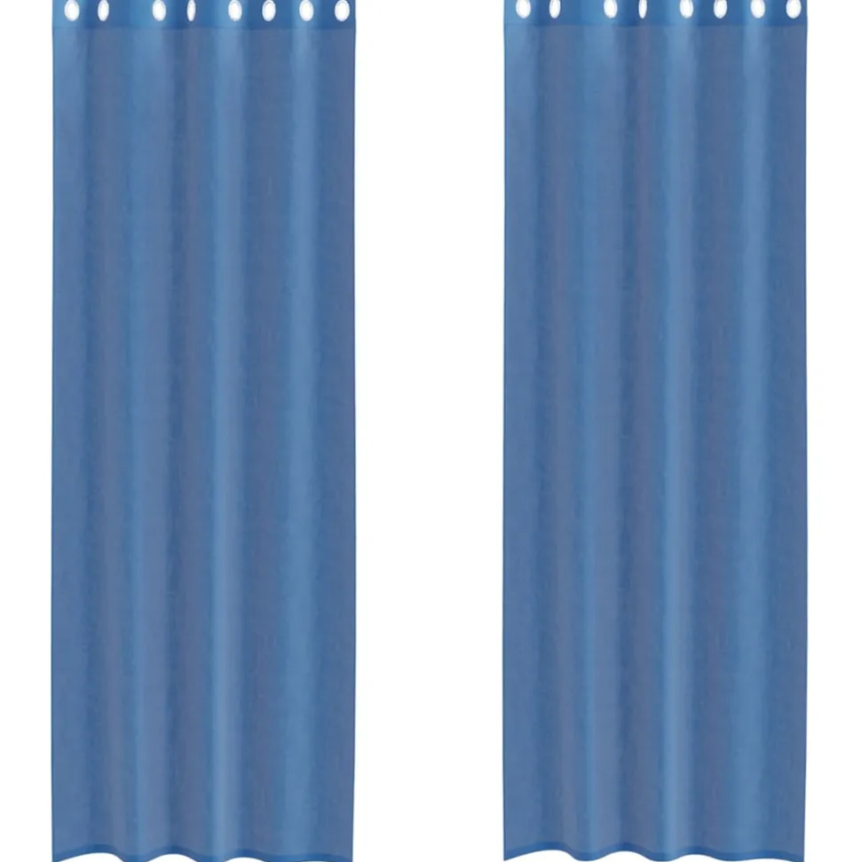 VIDAXL - Rideaux en voile avec œillets 2 pcs bleu royal