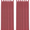 VIDAXL - Rideaux en voile avec boucles 2 pcs rouge bordeaux 140x260 cm