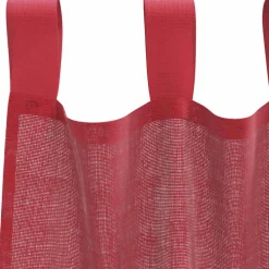 VIDAXL - Rideaux en voile avec boucles 2 pcs rouge bordeaux 140x260 cm