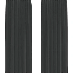 VIDAXL - Rideaux en voile avec passe-tringles 2 pcs noir