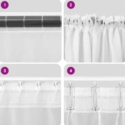 VIDAXL - Rideaux en voile avec passe-tringles 2 pcs noir