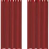 VIDAXL - Rideaux en voile avec œillets 2 pcs rouge bordeaux