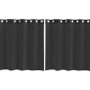 VIDAXL - Rideaux en voile avec œillets 2 pcs noir 140x140 cm