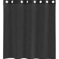 VIDAXL - Rideaux en voile avec œillets 2 pcs noir 140x140 cm