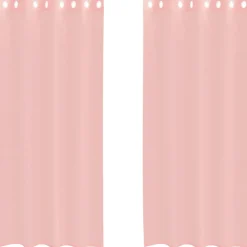 VIDAXL - Rideaux en voile avec œillets 2 pcs rose 140x245 cm