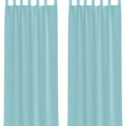 VIDAXL - Rideaux en voile avec boucles 2 pcs turquoise 140x260 cm