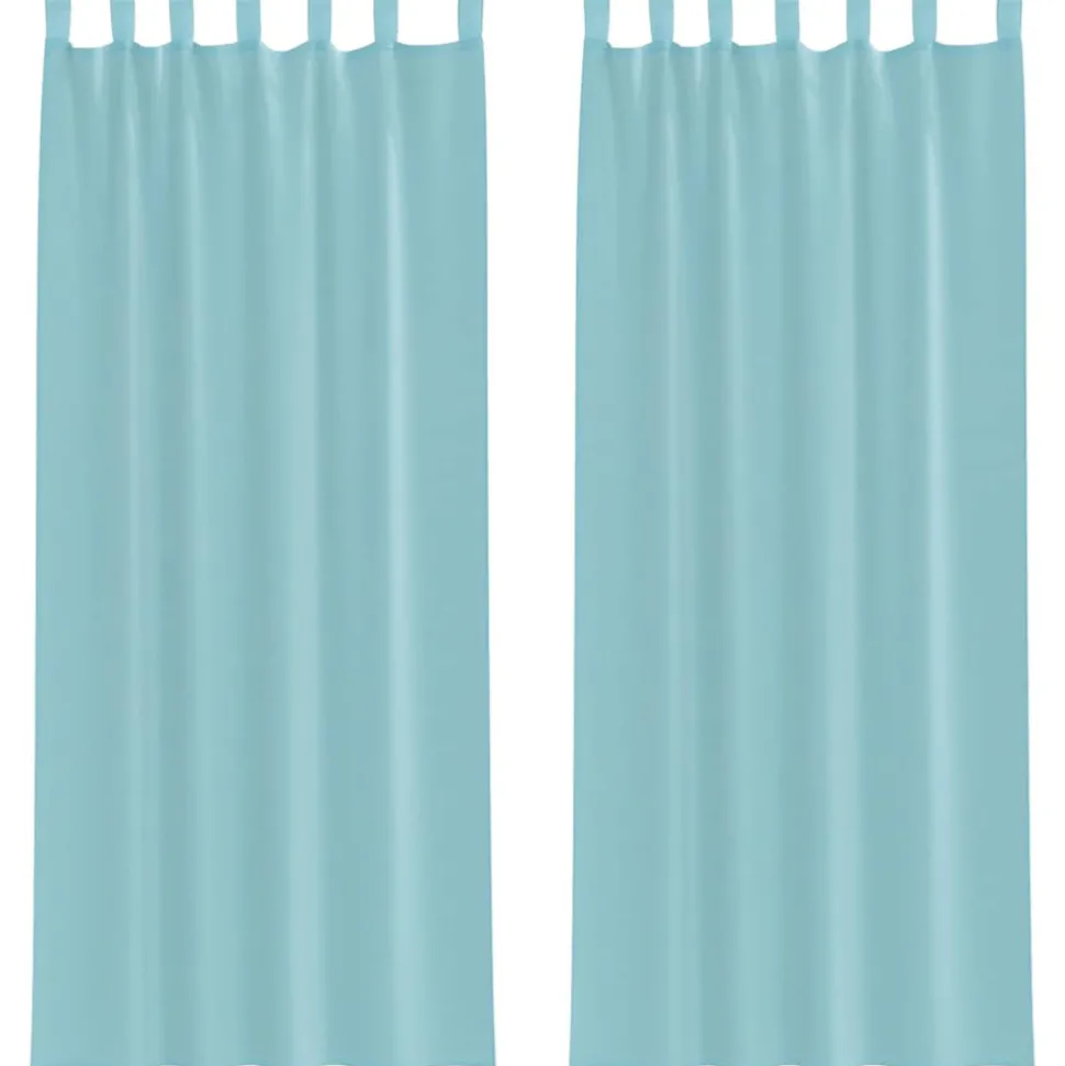 VIDAXL - Rideaux en voile avec boucles 2 pcs turquoise 140x260 cm