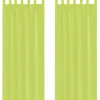 VIDAXL - Rideaux en voile avec passants 2 pcs vert pomme