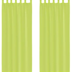 VIDAXL - Rideaux en voile avec passants 2 pcs vert pomme