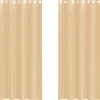 VIDAXL - Rideaux en voile avec œillets 2 pcs sable