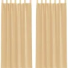 VIDAXL - Rideaux en voile avec boucles 2 pcs sable 140x245 cm