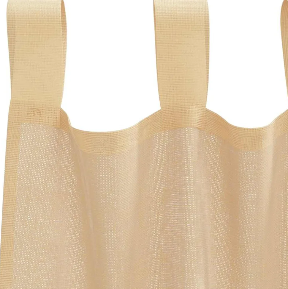 VIDAXL - Rideaux en voile avec boucles 2 pcs sable 140x245 cm