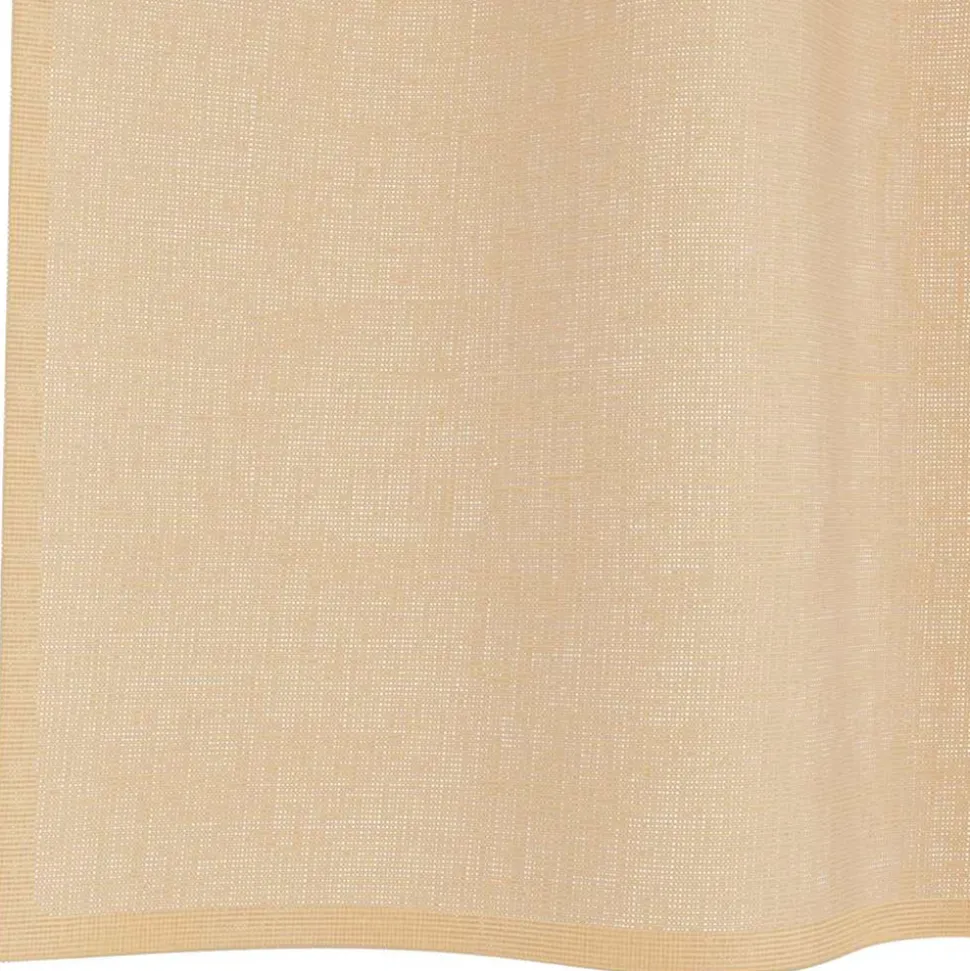 VIDAXL - Rideaux en voile avec boucles 2 pcs sable 140x245 cm