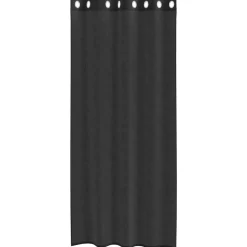 VIDAXL - Rideaux en voile avec œillets 2 pcs noir 140x245 cm