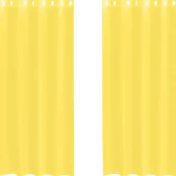 VIDAXL - Rideaux en voile avec œillets 2 pcs jaune