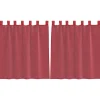 VIDAXL - Rideaux en voile avec passe-tringles 2 pcs rouge bordeaux