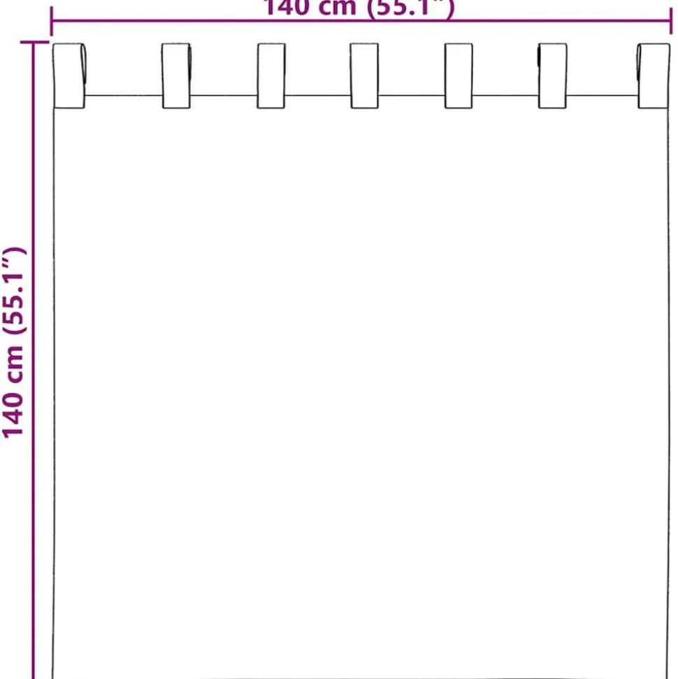 VIDAXL - Rideaux en voile avec passe-tringles 2 pcs rouge bordeaux