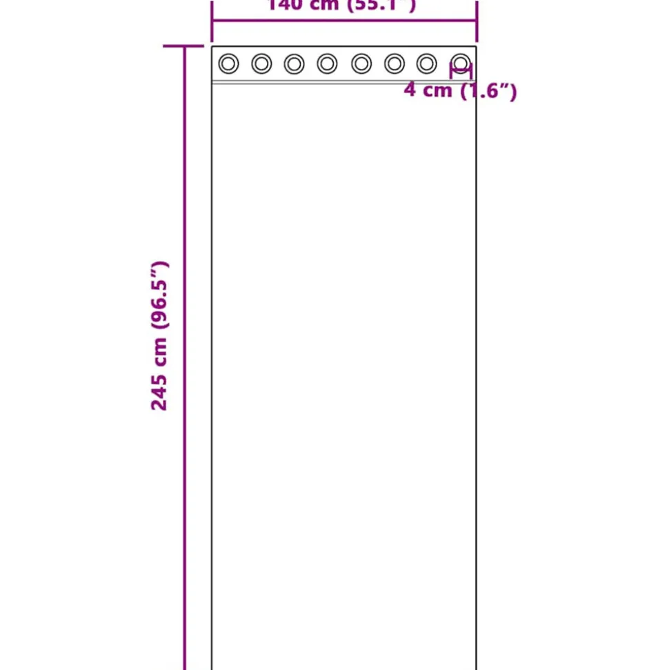 VIDAXL - Rideaux en voile avec œillets 2 pcs turquoise