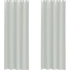 VIDAXL - Rideaux en voile avec œillets 2 pcs gris clair 140x260 cm
