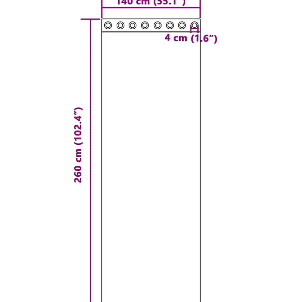 VIDAXL - Rideaux en voile avec œillets 2 pcs gris clair 140x260 cm