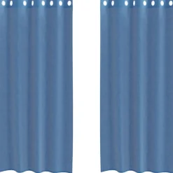 VIDAXL - Rideaux en voile avec œillets 2 pcs bleu royal