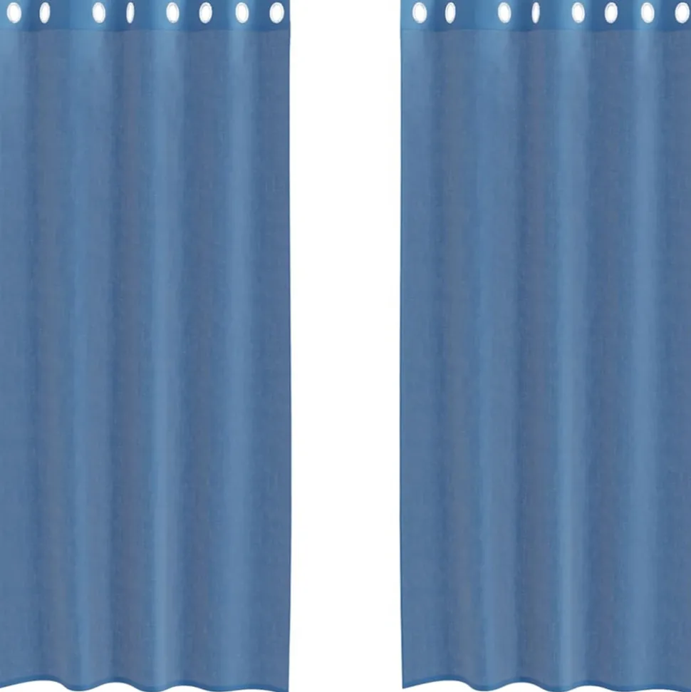 VIDAXL - Rideaux en voile avec œillets 2 pcs bleu royal