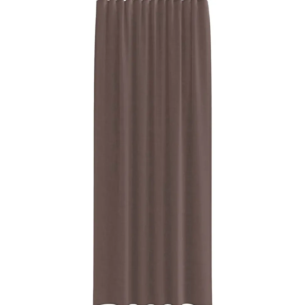 VIDAXL - Rideaux en voile avec passe-tringles 2 pcs marron