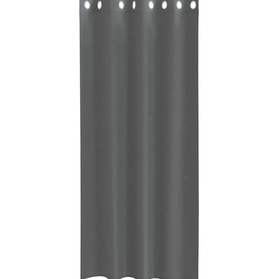 VIDAXL - Rideaux en voile avec œillets 2 pcs gris foncé 140x225 cm