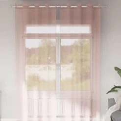 VIDAXL - Rideaux en voile avec œillets 2 pcs rose clair 140x300 cm