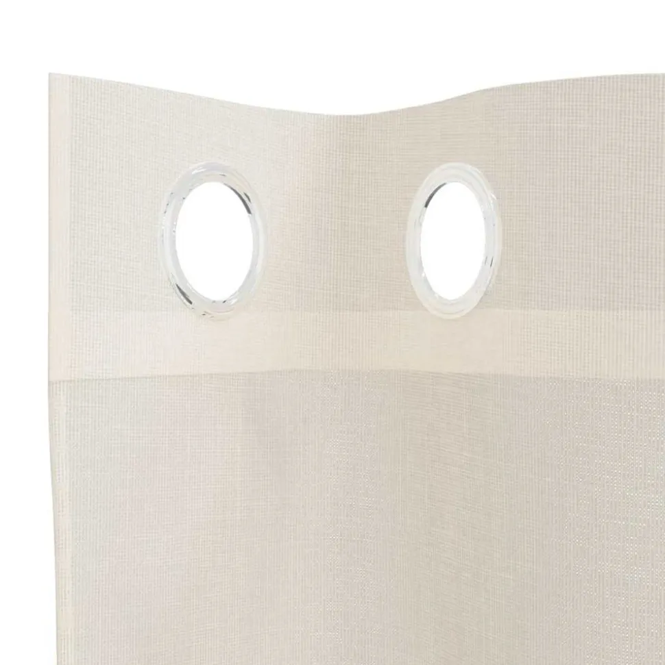 VIDAXL - Rideaux en voile avec œillets 2 pcs crème 140x175 cm
