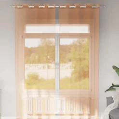 VIDAXL - Rideaux en voile avec œillets 2 pcs terre cuite