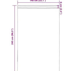 VIDAXL - Rideaux en voile avec passe-tringles 2 pcs noir