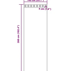 VIDAXL - Rideaux en voile avec œillets 2 pcs violet 140x260 cm