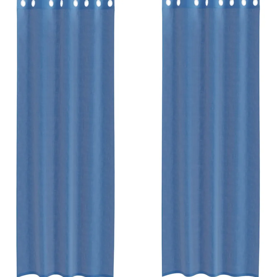VIDAXL - Rideaux en voile avec œillets 2 pcs bleu royal